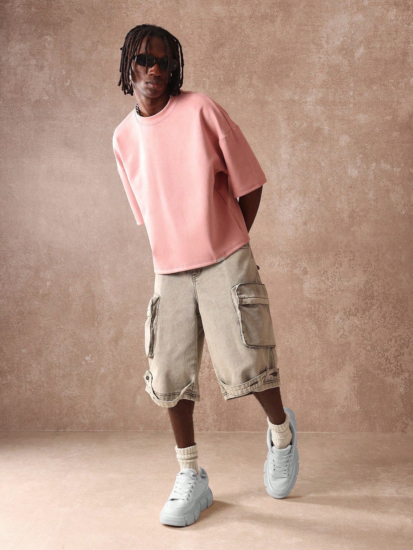Camiseta DROPSTREET Boxy Oversized Veludo