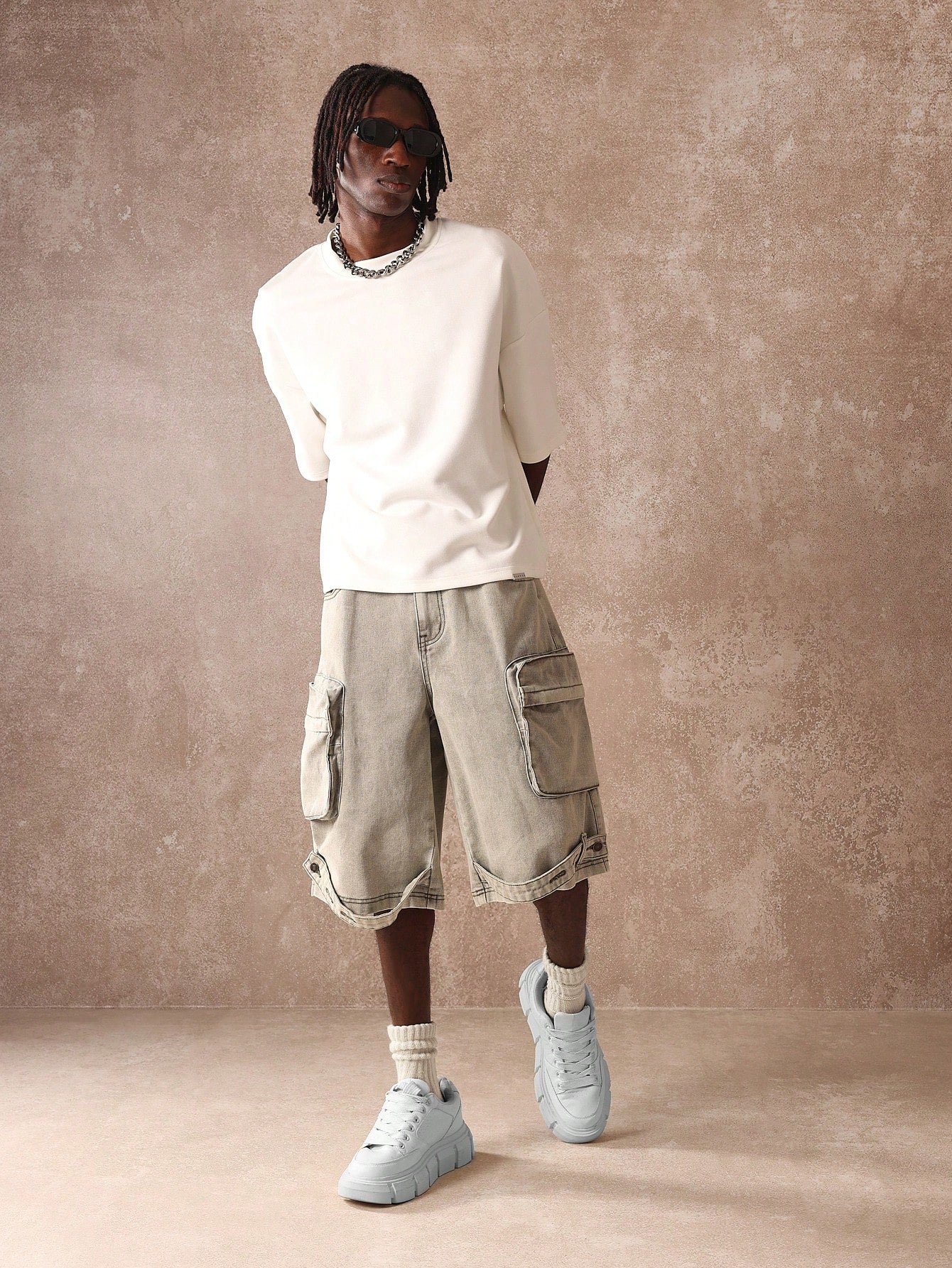 Camiseta DROPSTREET Boxy Oversized Veludo