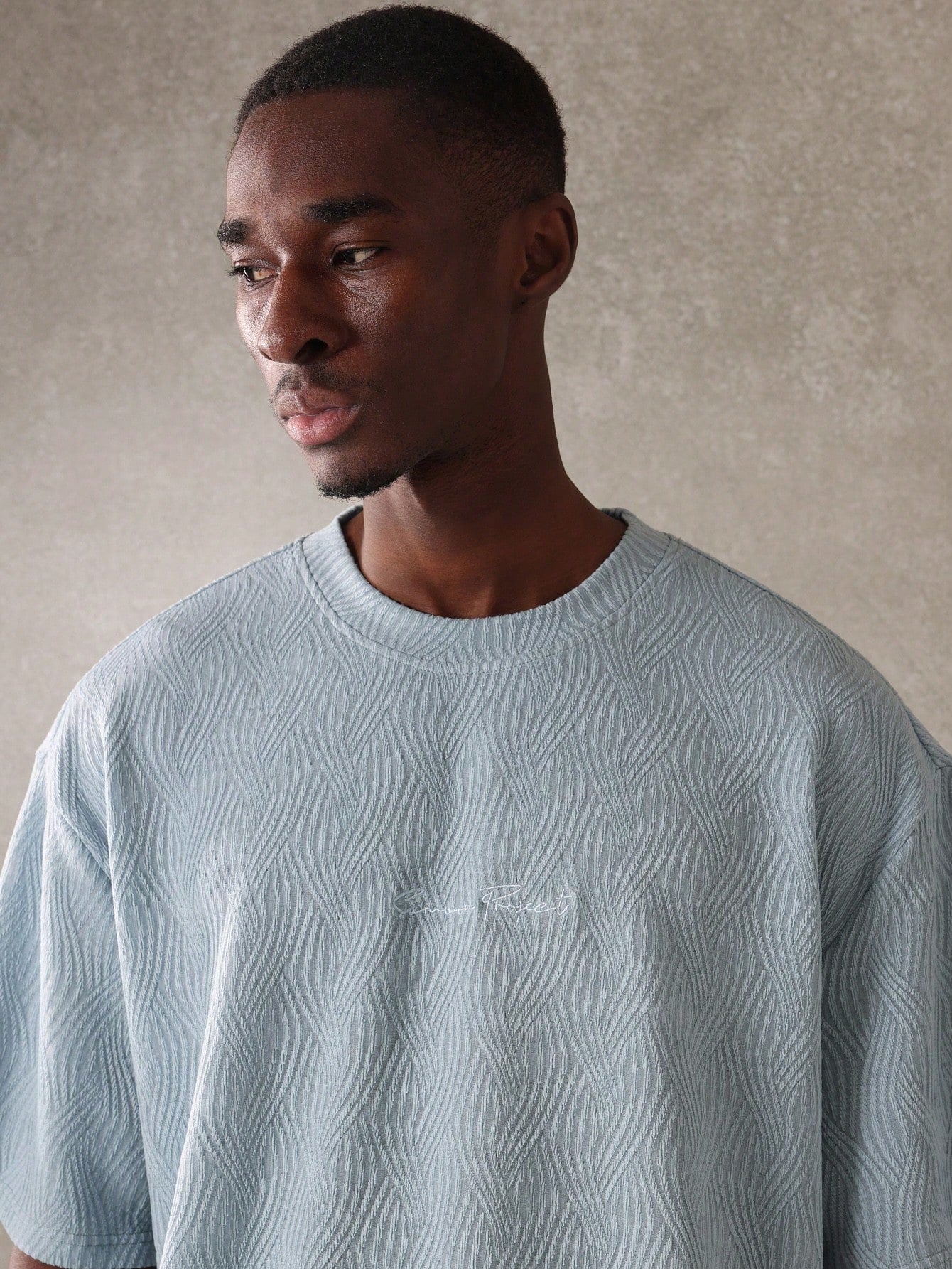 Camiseta DROPSTREET Veludo com Textura de Ajuste