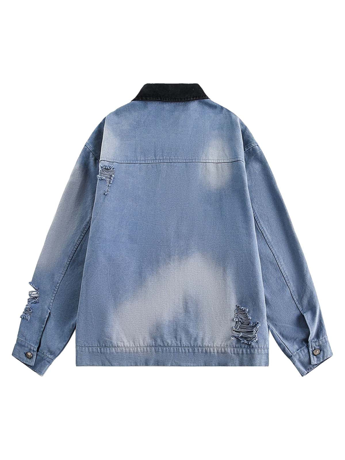 Jaqueta Ripped Graffiti Washed