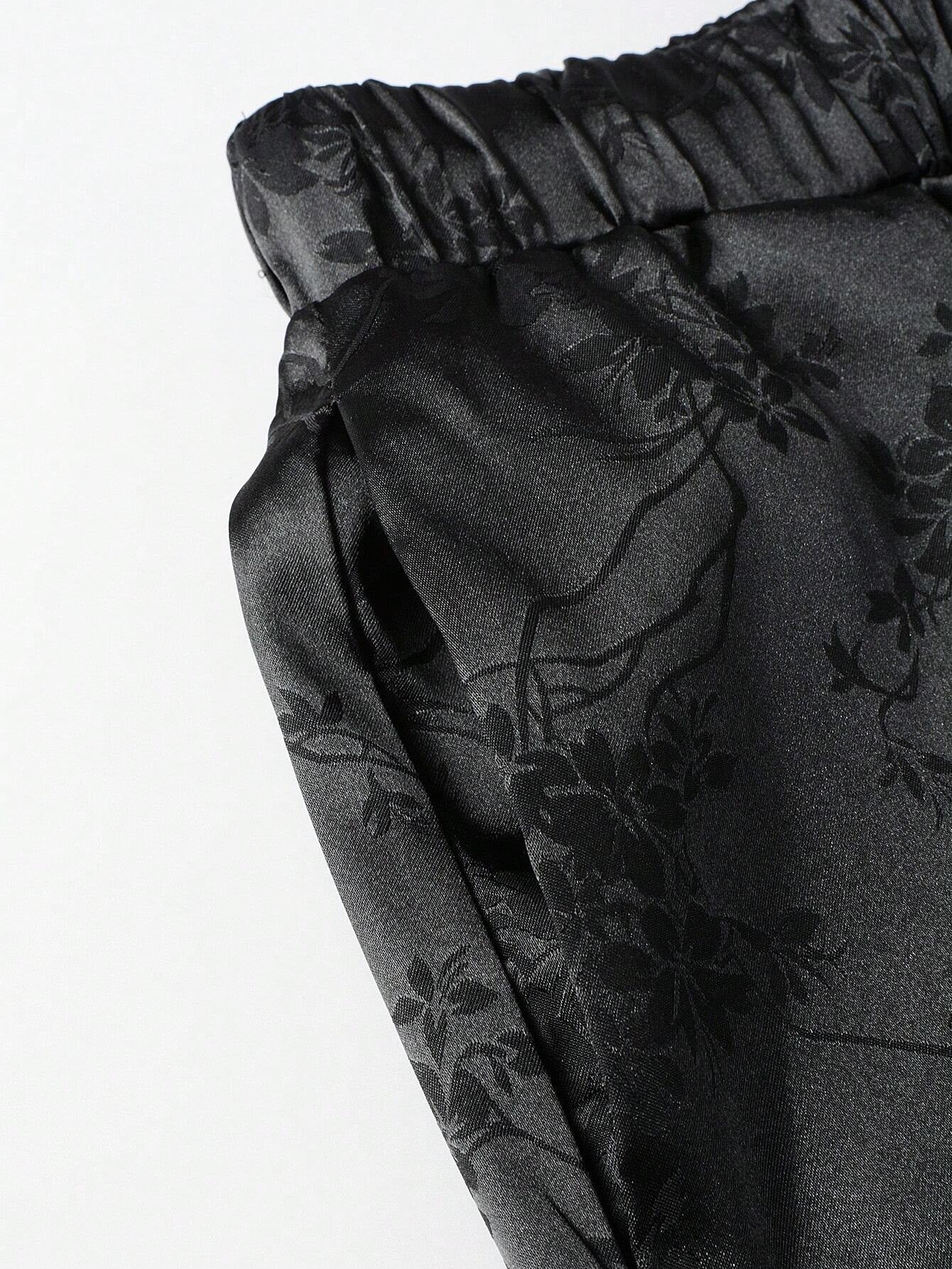 Conjunto DROPSTREET Hypemode Camisa e Shorts Estampa Floral Jacquard