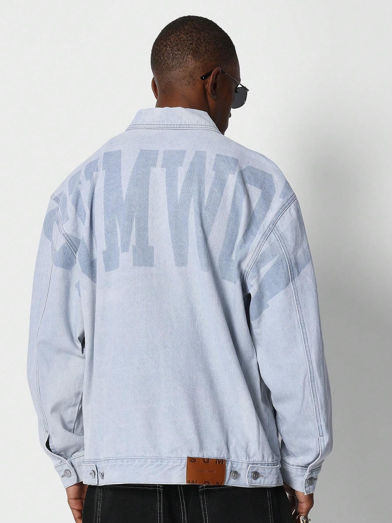 Jaqueta Denim Estampa Vintage