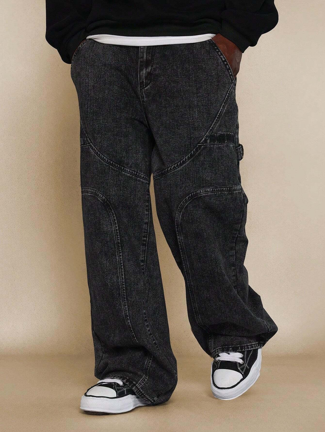 Calça DROPSTREET Denim Reta Anos 90 com Painéis Curvos