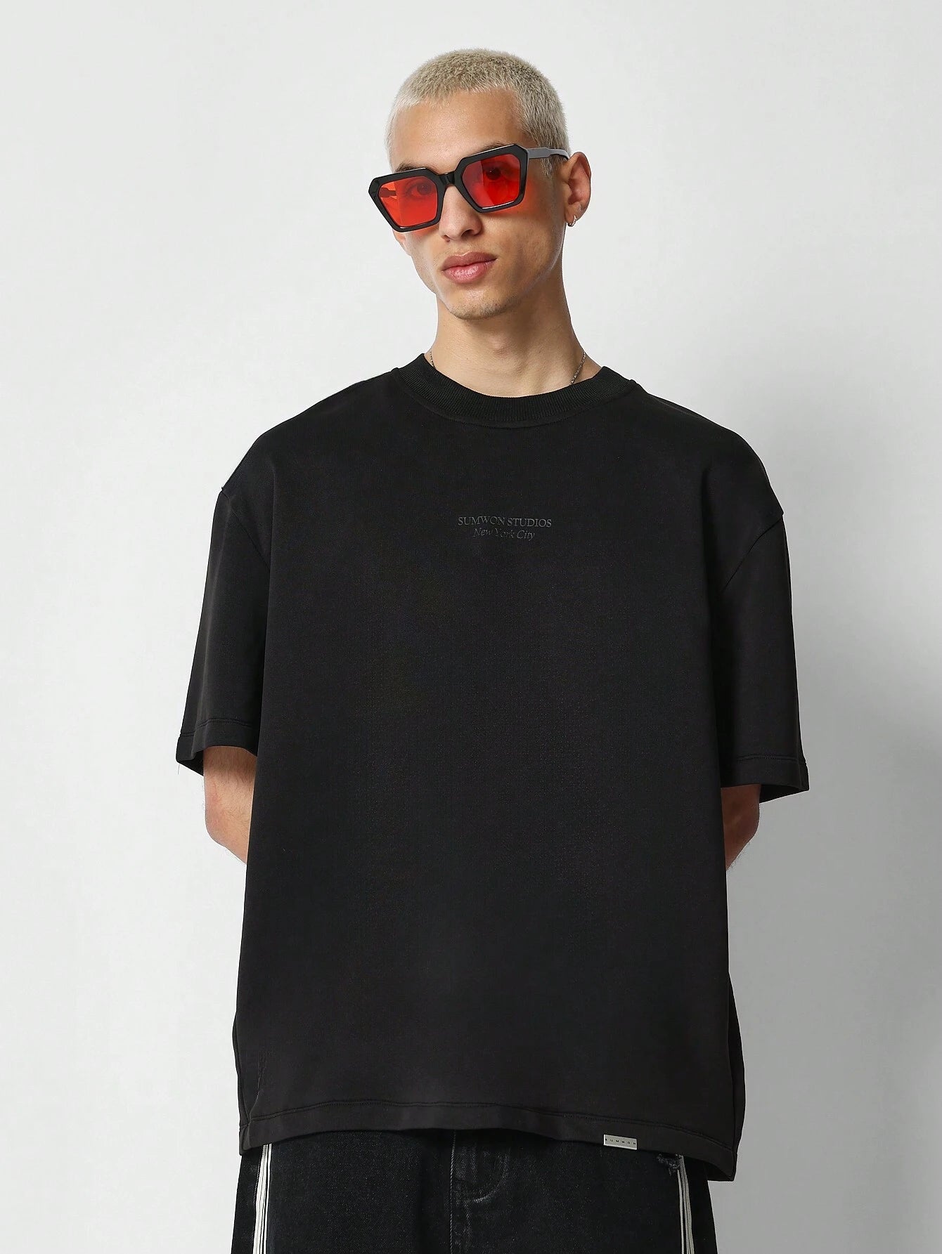 Camiseta DROPSTREET de Manga Curta Textura Gravada