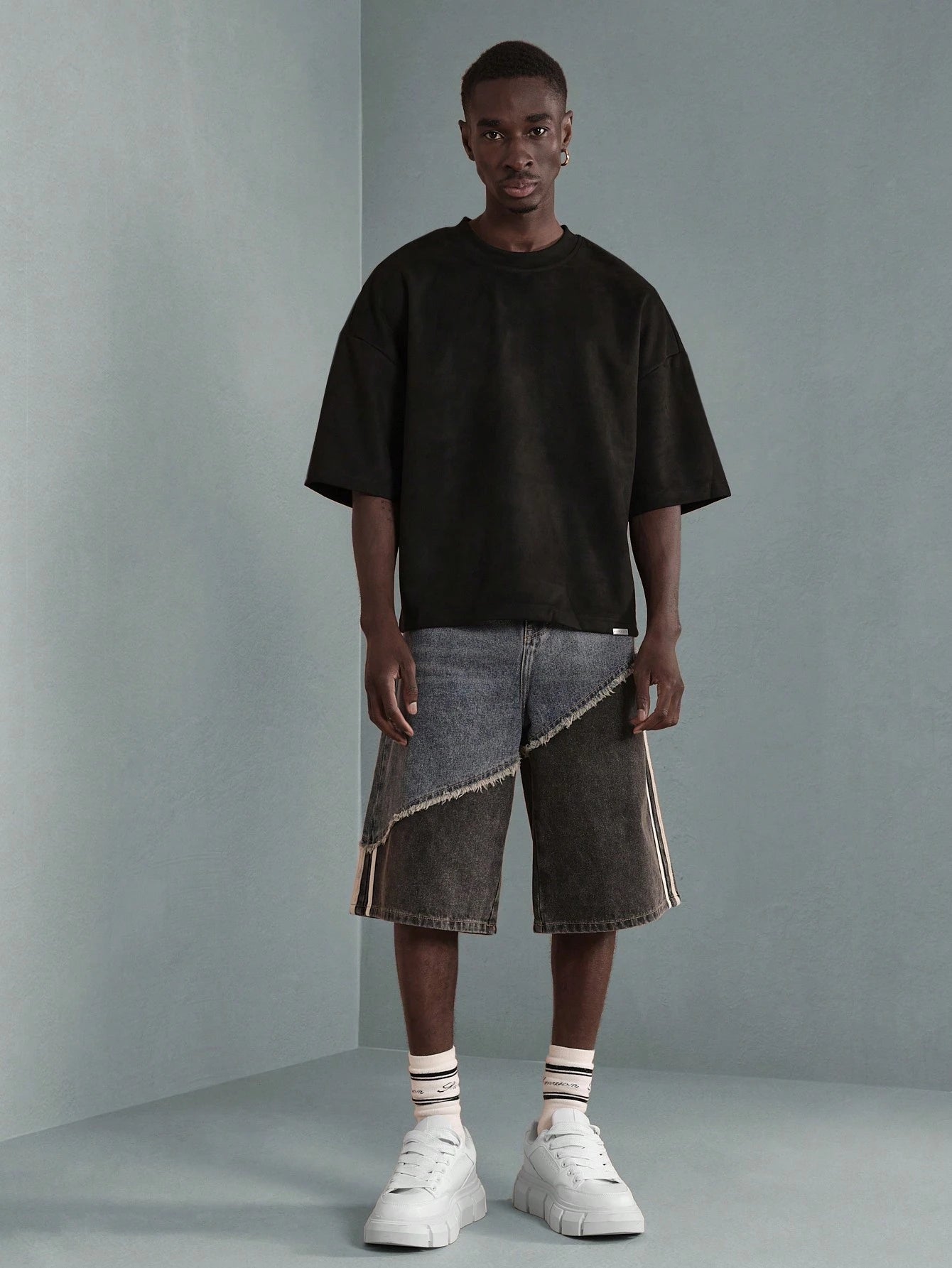 Camiseta DROPSTREET Boxy Oversized Veludo