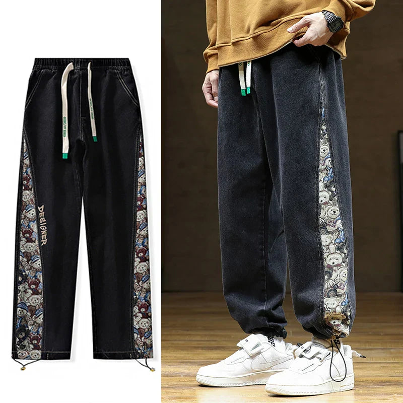 Calça Jeans Ursos Bordados