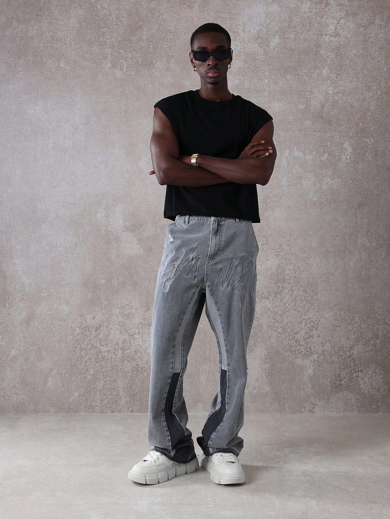 Calça Denim Flare