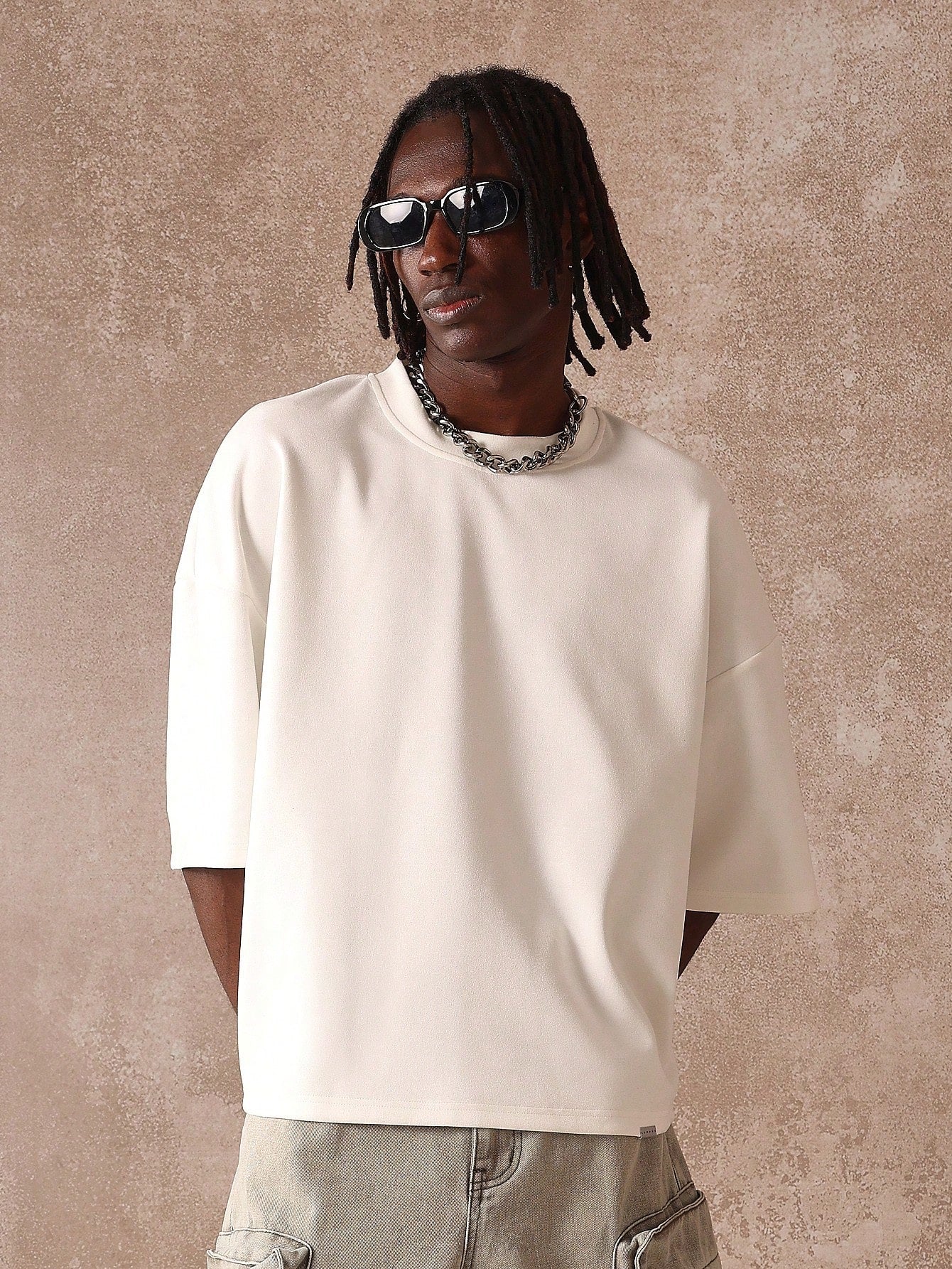 Camiseta DROPSTREET Boxy Oversized Veludo