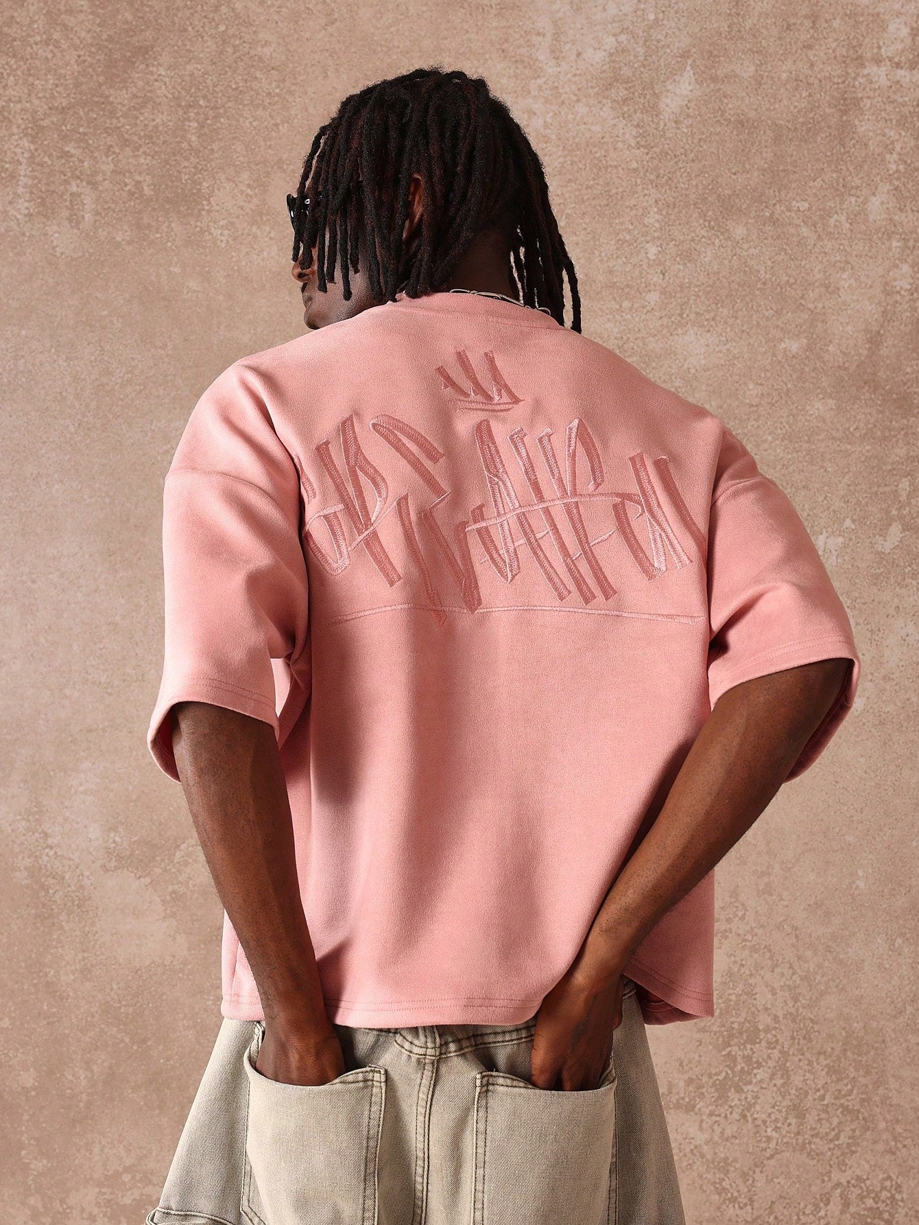 Camiseta DROPSTREET Boxy Oversized Veludo