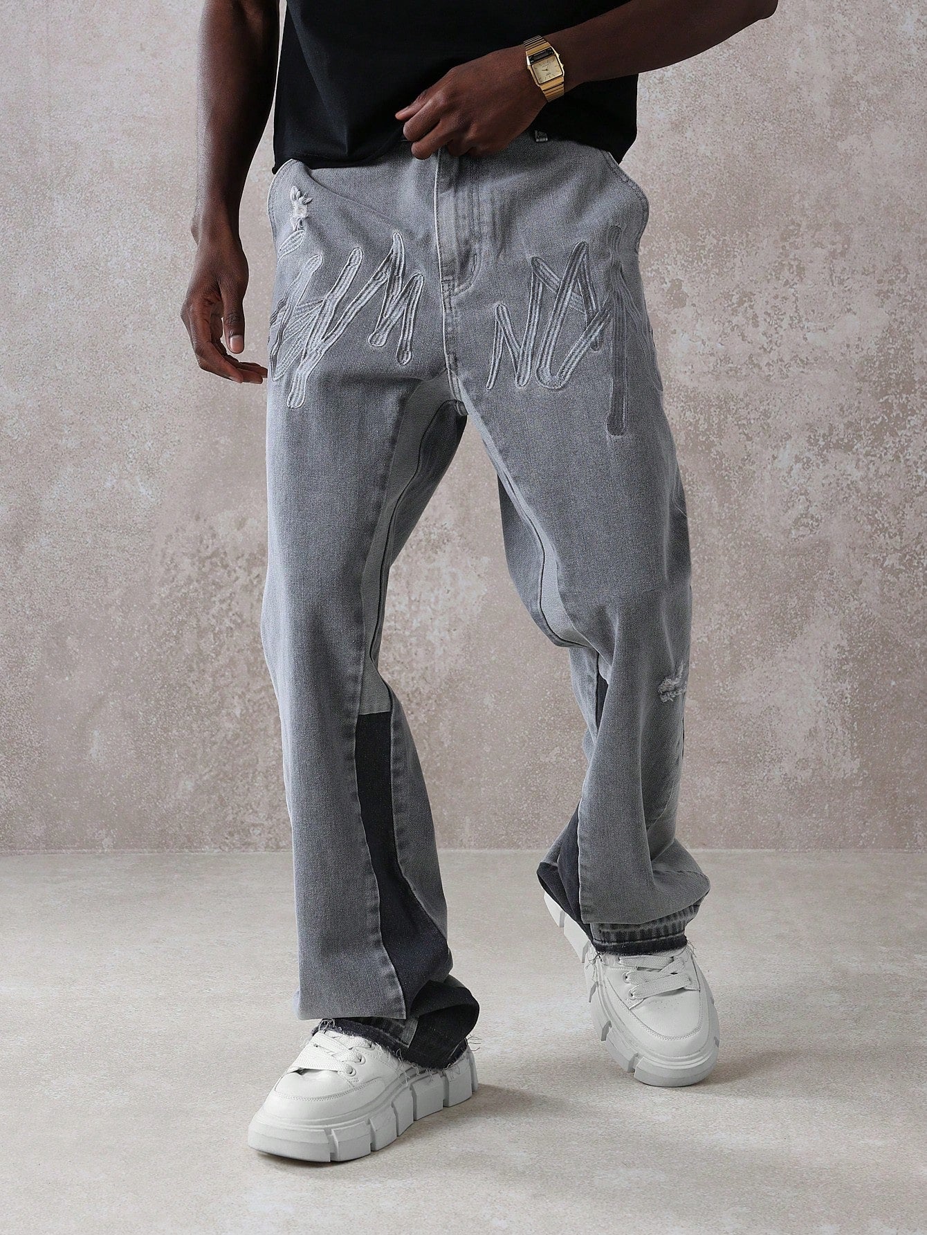 Calça Denim Flare