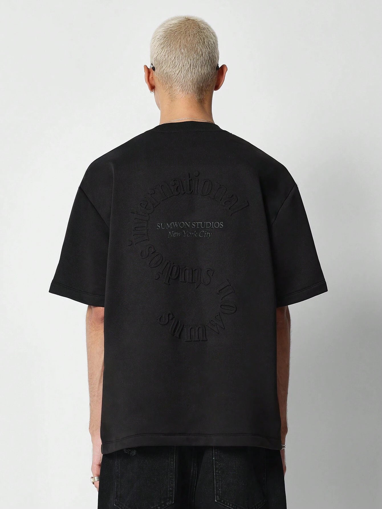 Camiseta DROPSTREET de Manga Curta Textura Gravada