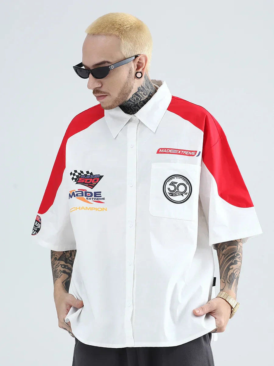 Camiseta de Botão Retro MadeeXtreme